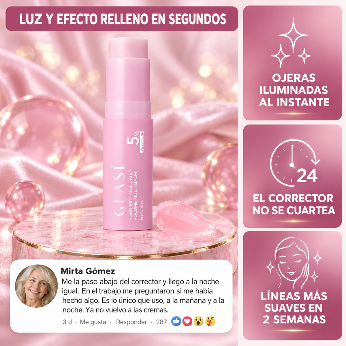 GLASÉ – Bálsamo coreano que rellena ojeras y líneas al instante